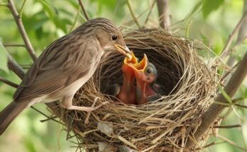 Common babbler baby chick fallen out of the nest on the ground, showing a vulnerable and emotional wildlife moment.